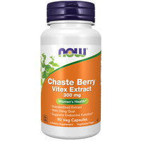 Thumbnail for NOW Supplements, Chaste Berry Vitex Extract 300 mg with Dong Quai, Women's Health*, 90 Veg Capsules