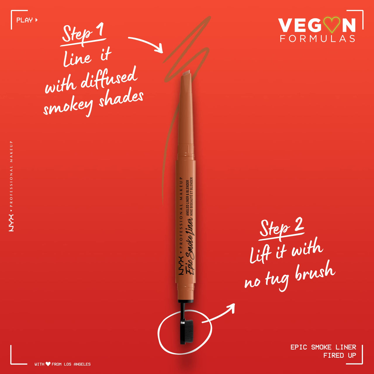 NYX PROFESSIONAL MAKEUP Epic Smoke Liner, Vegan Smokey Eyeliner - Fired Up (Burnt Orange)