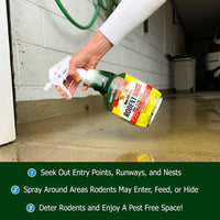 Thumbnail for Nature's Mace Rodent Repellent Spray, Keep Mice Out, Mouse Deterrent, Indoor, Outdoor, 40 Ounce Ready-to-Use, Safe to Use Around People, Pets, Plants