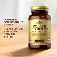 Thumbnail for Solgar Folate 1,333 mcg DFE (Folic Acid 800 mcg) - 250 Tablets, Pack of 2 - Prenatal Support - Non-GMO, Vegan, Gluten Free, Dairy Free, Kosher, Halal - 500 Total Servings