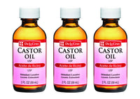 Thumbnail for De La Cruz Castor Oil - 100% Pure Expeller Pressed Castor Oil for Nourishing Skin, Hair, Eyelashes, and Eyebrows - Natural Laxative USP Grade, 2 FL Oz (3 Bottles)