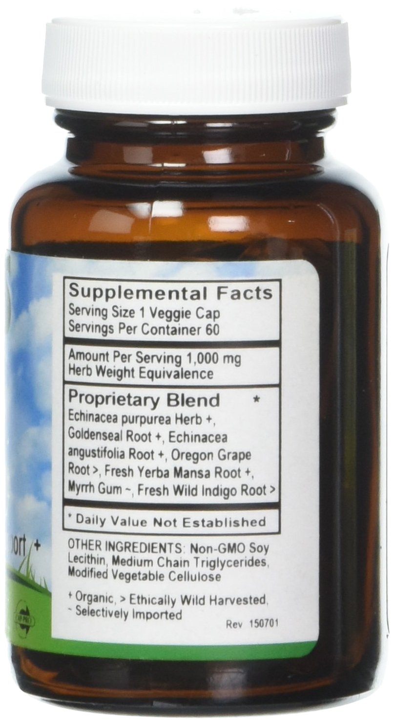 L A NATURALS Echinacea Goldenseal 60 Vgc, 0.02 Pound