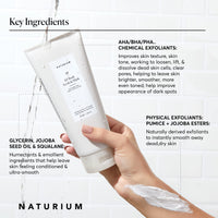 Thumbnail for Naturium KP Body Scrub & Mask for Keratosis Pilaris, Bump Eraser Shower Scrub & Exfoliator for Skin, 8 oz