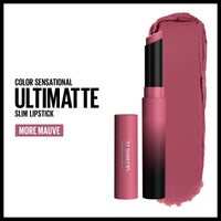 Thumbnail for MAYBELLINE Color Sensational Ultimatte Matte Lipstick, Non-Drying, Intense Color Pigment, More Mauve, Purple Mauve Pink, 1 Count