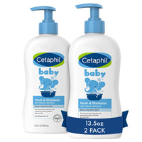 Thumbnail for Cetaphil Baby Wash & Shampoo, 13.5oz Pack of 2, Hypoallergenic, Gentle Enough for Everyday Use, Soap Free