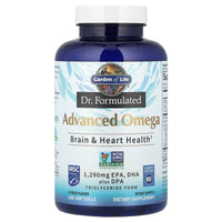 Thumbnail for Garden of Life Dr. Formulated Advanced Omega Fish Oil, 1,290mg EPA DHA & DPA in Triglyceride Form - Omega 3 Fish Oil Supplement for Heart Health & Brain Support, Non-GMO, Citrus Flavored, 180 Softgels