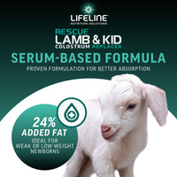 Thumbnail for ANNUSO LIFELINE Rescue Lamb & Kid Colostrum Replacer, 1.3lb Bag - 144g Globulin Protein for Newborn Goats & Lambs - Immune Support, Fat, Vitamins, Minerals - Serum-Based, Easy-Mix Formula