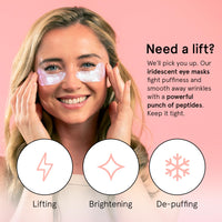 Thumbnail for grace & stella Under Eye Patches with Peptides & Rice Extract - Firming Eye Masks for Dark Circles and Puffiness - Iridescent Eye Mask Patches for Firmer-Looking Skin - Vegan, Cruelty-Free, 24 Pairs