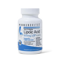 Thumbnail for IMMUNOVITES Stabilized R-Alpha Lipoic Acid ((True)) 600mg per Serving [[High Potency & up to 40x Increased Absorption]] (Na R-ALA) (Na R-LA) (Na R-Lipoate) (1 Bottle)