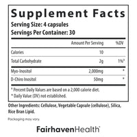 Thumbnail for Fairhaven Health Myo-Inositol and D-Chiro Inositol Supplement for Women | 40:1 Ratio | Female Fertility Supplement for Women and Hormone Balance* | Vegan | 120 Myo & D-Chiro Inositol Capsules