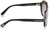 Thumbnail for Tom Ford Modern Rectangular Sunglasses, Black (Nero Lucido/Verde Grad), 59