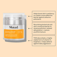 Thumbnail for Murad Essential-C Overnight Barrier Repair Cream – Vitamin C & Marrubium Anti-Pollution Nightly Moisturizer for Damage Repair & Brighter, Smoother Face – 1.7 Fl Oz