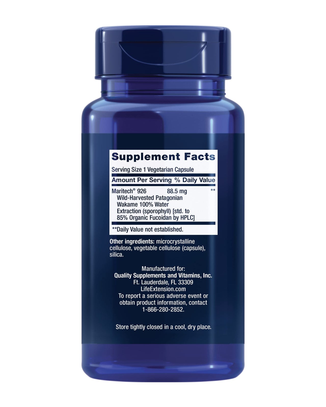 Life Extension Optimized Fucoidan with Maritech® 926, Promotes Healthy Immune Function, Gluten-Free, Non-GMO, Vegetarian, 60 Capsules