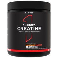 Thumbnail for Rule 1 Proteins Charged Creatine - Multi-Function Workout Supplement with Creatine, Electrolyte, and Energy Blends for Intensity, Performance, & Hydration Support (30 Servings, Mandarin Mango)