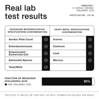 Thumbnail for Toniiq Hyaluronic Acid Supplements – Lab Tested 95% Ultra High Purity – Fermented and Bioavailable with Vitamin C – Third Party Lab Tested – 360 Capsules