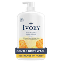 Thumbnail for Ivory Body Wash Gentle, Free of dyes, parabens, and phthalates, Honey Scent, 35 oz