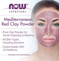 Thumbnail for NOW Solutions, Mediterranean Red Clay Powder For Sensitive Skin Facial Mask