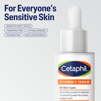 Thumbnail for Cetaphil Vitamin C Serum, Visibly Reduces Look of Dark Spots and Hyperpigmentation, Formulated with Niacinamide, Designed for Sensitive Skin, Fragrance Free, Dermatologist Tested, 1oz