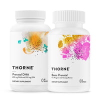 Thumbnail for THORNE - Comprehensive Prenatal Bundle: Women's Basic Prenatal Multi & DHA - Baby’s Brain, Health Support - 30 Servings