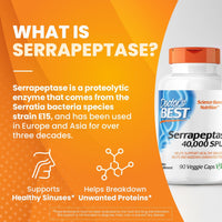 Thumbnail for Doctor's Best, Serrapeptase, 40,000 SPU, 90 Veggie Caps