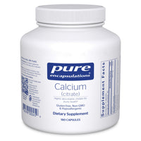 Thumbnail for Pure Encapsulations Calcium (Citrate) - Supplement for Bone, Teeth, Colon, and Cardiovascular Health Support* - with Premium Calcium Citrate - 180 Capsules