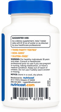 Thumbnail for Nutricost Chromium 1000mcg, 240 Tablets - Gluten Free, Non-GMO