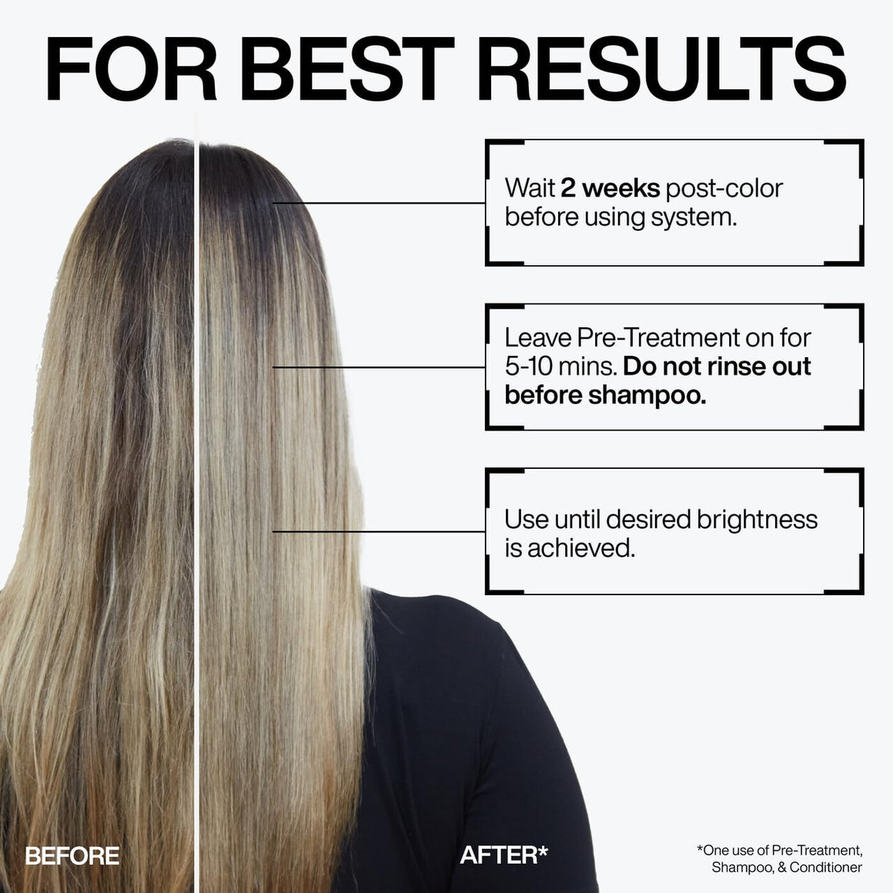 Redken Blondage High Bright Pre Treatment | Brightens and Lightens Color-Treated and Natural Blonde Hair Instantly | Infused with Vitamin C