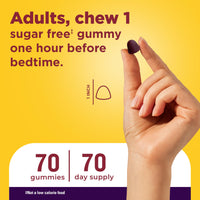 Thumbnail for Nature Made Zero Sugar Melatonin 5mg Sleeping Gummies for Adults Extra Strength, 100% Drug Free Sleep Aid, Aspartame Free, 70 Sugar Free Melatonin Gummies, 70 Day Supply