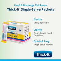 Thumbnail for Thick-It Original Food & Beverage Mildy Thick Single-Serve Packets for Dysphagia (IDDSI), Nectar Consistency, Digestible Swallowing Aid, Easy-to-Mix & Instant Dissolve, 5g Packet (200 Pack)