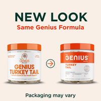 Thumbnail for Genius Turkey Tail Mushroom Supplement – Immune & Gut Health Support Powerful Antioxidants & Prebiotics for Digestion & Wellness Organic, Pure, No Fillers 100 Capsules Natural Defense & Vitality Boost