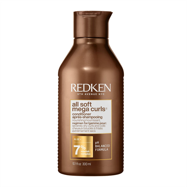 Redken All Soft Mega Curls Conditioner | For Extremely Dry Hair | For Curly & Coily Hair | Nourishes & Softens Severely Dry Hair | With Aloe Vera | 10.1 Fl Oz