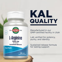 Thumbnail for KAL 1000 Mg L-arginine Tablets, 120 Count