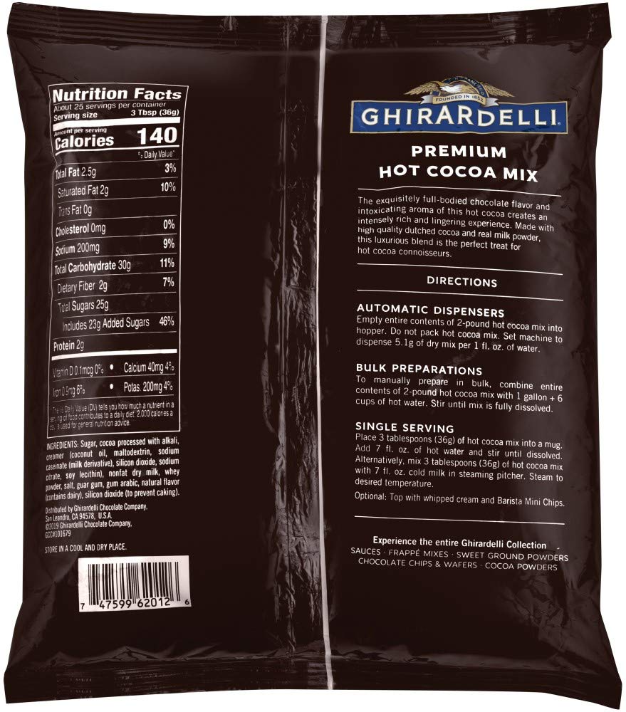 Ghirardelli Chocolate Premium Hot Cocoa Mix, 32-Ounce Packages (Pack of 2)