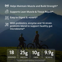 Thumbnail for MRM Nutrition Gainer Protein with Probiotics & Postbiotics - Vanilla Flavored for Men & Women, 25g of Whey Protein Concentrate & Isolate, Micellar Casein, & Digestive Enzymes - 18 Servings