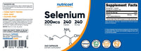 Thumbnail for Nutricost Selenium 200mcg, 240 Vegetarian Capsules, Non-GMO, Gluten Free L-Selenomethionine