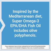Thumbnail for Super Omega-3 EPA/DHA Fish Oil, Sesame Lignans & Olive Extract - For Heart & Brain Health – For Inflammation & Cholesterol Management – Gluten-Free, Non-GMO – Lemon Flavor 120 Softgels