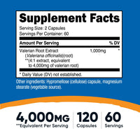 Thumbnail for Nutricost Valerian Root Extract 120 Capsules for 60 Servings Per Bottle - Vegetarian, GMO Free and Gluten Free