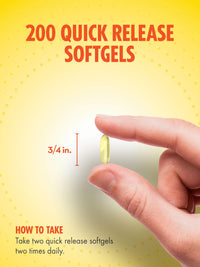 Thumbnail for Sundance Fish Oil Softgels 1000mg with Active Omega-3 | 200 Softgels | Natural Lemon Flavor | Non-GMO and Gluten Free Supplement