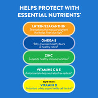 Thumbnail for Ocuvite 50+ Eye Vitamin & Mineral Supplement, Multivitamin for Vision & Ocular Health with Omega-3, Zinc, Vitamins C & E, Lutein & Zeaxanthin, Zinc Supplements for Women and Men, 90 Softgels