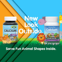 Thumbnail for NaturesPlus Animal Parade Sugar-Free Children's Calcium, Vanilla Sundae Flavor - 90 Chewable Animal Shaped Tablets, Pack of 2 - Magnesium for Bone Health - Gluten Free - 90 Servings