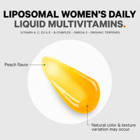 Thumbnail for Codeage Liposomal Women's Daily Vitamins Liquid Pouch Formula, Vegan Omega-3 Liquid Multivitamin Supplement, Biotin, Vitamins A, B, C, D, E, Riboflavin, Berry - Non-GMO - 30 Pouches