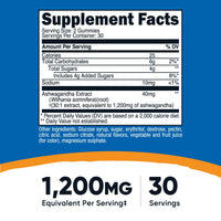 Thumbnail for Nutricost Ashwagandha Gummies (Mixed Berry) 1,200mg Equivalent from 40mg of 30:1 Extract Per Serving, 60 Gummies for 30 Servings Per Bottle - Vegetarian, GMO Free and Gluten Free