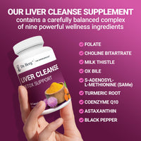 Thumbnail for Dr. Berg Liver Cleanse Detox Capsules w/Unique Blend of Milk Thistle, Ox Bile & Folate - Liver Supplement Includes Turmeric, Black Pepper & Choline - 60 Capsules