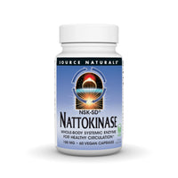 Thumbnail for Source Naturals NSK-SD Nattokinase, Systemic Enzyme for Healthy Circulation* 100mg - 60 Vegan Capsules