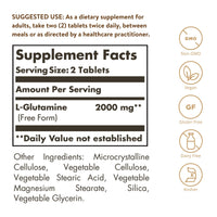 Thumbnail for Solgar L-Glutamine 1000 mg, 60 Tablets - Natural Muscle Food - Promotes Gastrointestinal (GI) Health - Supports Brain Health - Non-GMO, Vegan, Gluten Free, Kosher - 30 Servings
