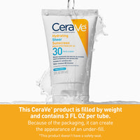 Thumbnail for CeraVe Hydrating Sheer Sunscreen with SPF 30 for Face and Body, Mineral & Chemical Sunscreen for Men & Women with Zinc Oxide, Hyaluronic Acid and Ceramides, Paraben-Free + Fragrance-Free, 3 Ounces