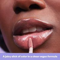 Thumbnail for Kosas Wet Lip Oil Gloss - Hydrating Lip Plumping Treatment with Hyaluronic Acid & Peptides, Non-Sticky Finish (Unbuttoned)