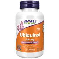 Thumbnail for NOW Supplements, Ubiquinol 100 mg, High Bioavailability (the Active Form of CoQ10), 120 Softgels