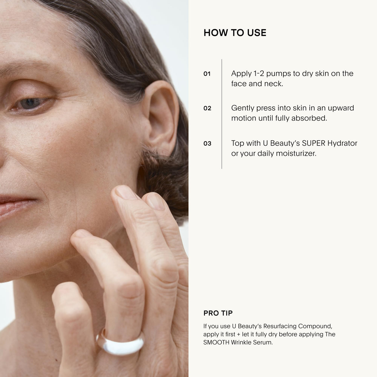 U Beauty The SMOOTH Dynamic Wrinkle Defense Serum - Multi-Peptide Complex, Copper Peptides, Retinol, Centella Exosomes, Vegan Silk Protein for Visible Wrinkle Reduction, Firming & Hydration 5ml