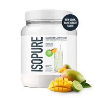 Thumbnail for Isopure Clear Whey Isolate Protein Powder, Lactose Free, Gluten Free, Naturally Flavored, Mango Lime, 20g Protein Per Serving, 14.1 Oz, 16 Servings (Packaging May Vary)